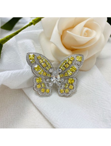 Zircon butterfly ring