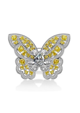 Zircon butterfly ring