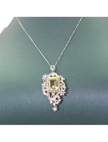 Natural citrine with jewel necklace