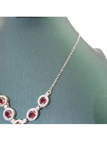 Natural ruby with jewel necklace