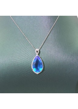 Natural London sapphire necklace