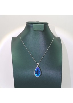 Natural London sapphire necklace