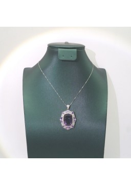 Natural Amethyst with jewel necklace