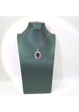 Natural Amethyst with jewel necklace