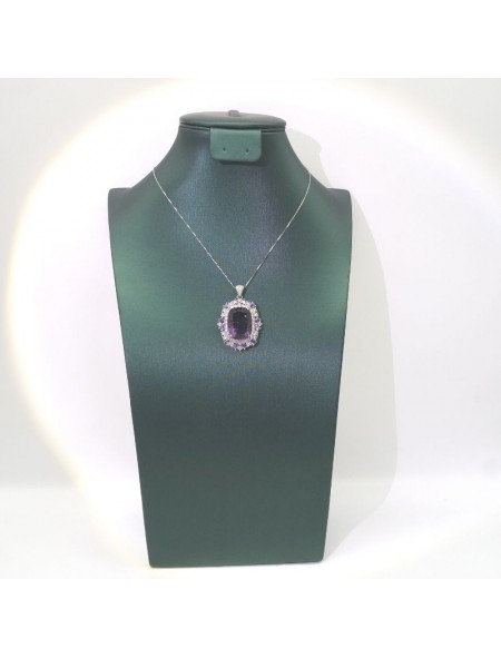 Natural Amethyst with jewel necklace