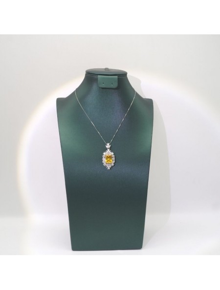 Natural citrine with jewel pendant necklace