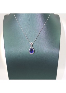Natural Sapphire with jewel pendant necklace