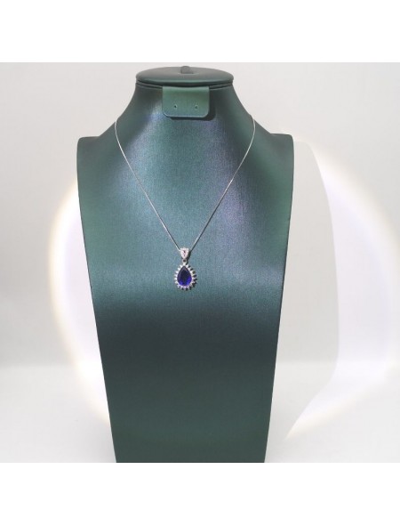 Natural Sapphire with jewel pendant necklace