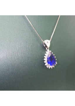 Natural Sapphire with jewel pendant necklace