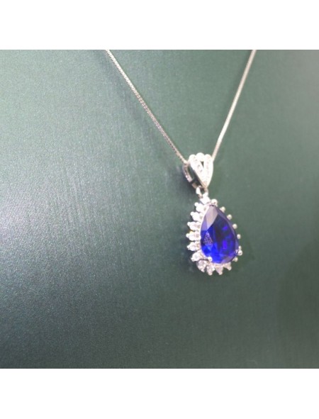 Natural Sapphire with jewel pendant necklace