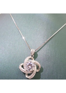 Natural Moissanite windmill pendant necklace