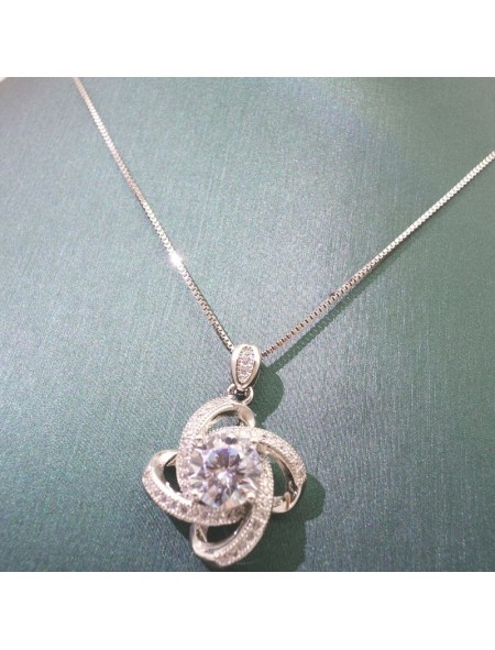 Natural Moissanite windmill pendant necklace