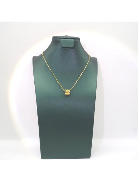 Natural Emeral with hollow  pendant necklace