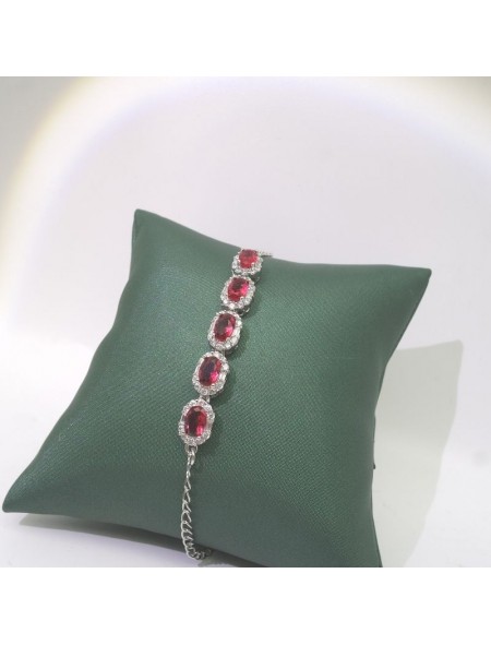 Natural ruby with jewel bracelet