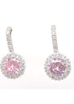 Natural pink jewel with high heels jewel earring