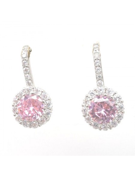 Natural pink jewel with high heels jewel earring