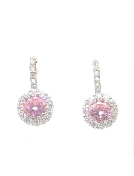 Natural pink jewel with high heels jewel earring