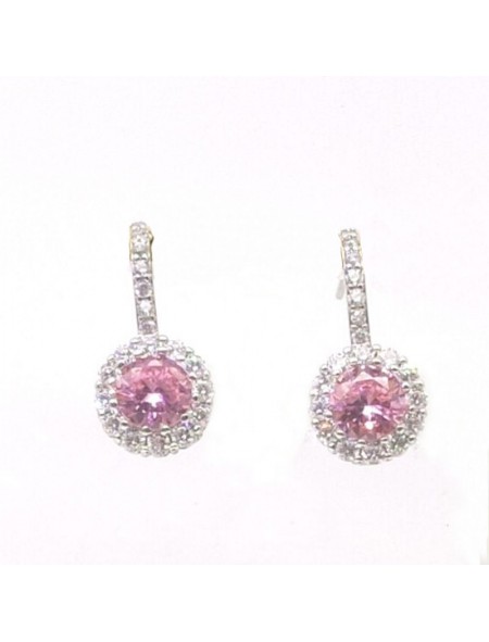 Natural pink jewel with high heels jewel earring