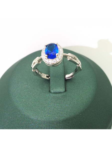 Natural sapphire inlaid gem ring