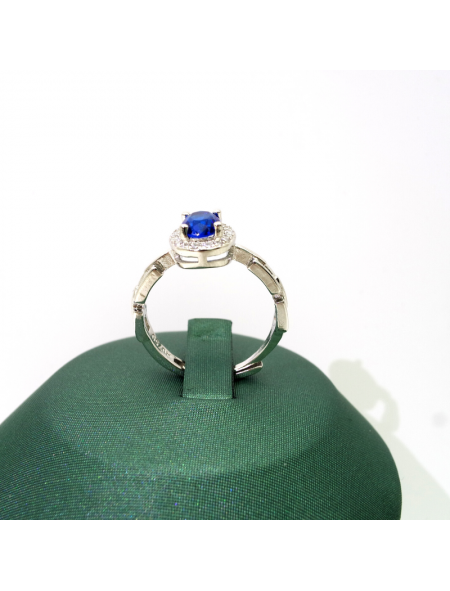 Natural sapphire inlaid gem ring