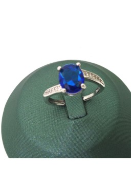 Natural sapphire inlaid irregular gem ring