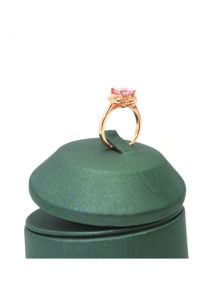 Natural Pink Gem inlaid rose gold ring