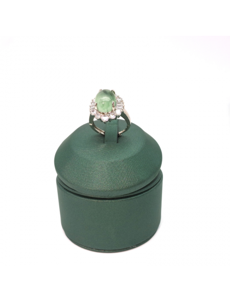 Adjustable oval Emerald Ring