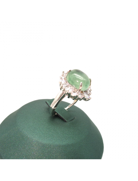 Adjustable oval Emerald Ring