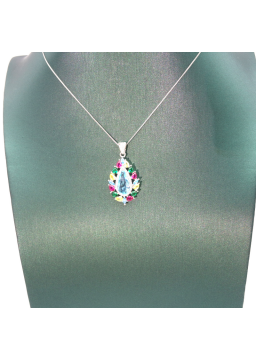 Water drop gem color Pendant