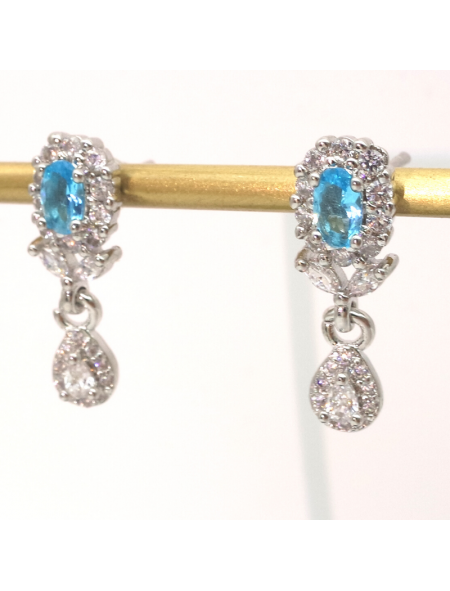 Natural sapphire square clover Earrings