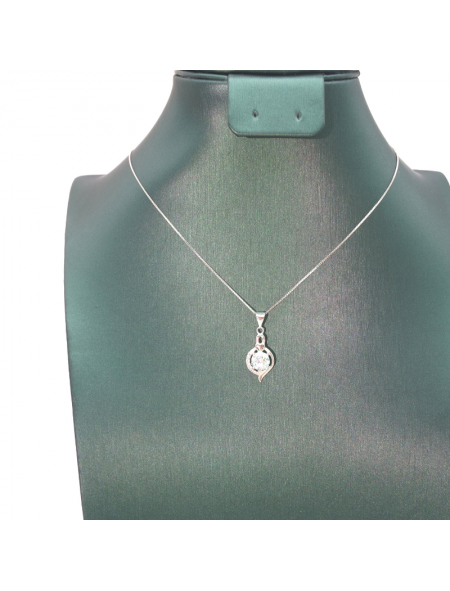 Irregular semi diamond mosan Pendant