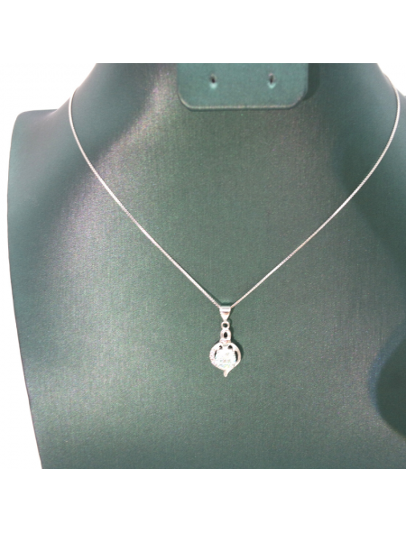 Irregular semi diamond mosan Pendant