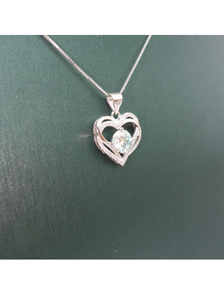 Double layer staggered love mosan Pendant