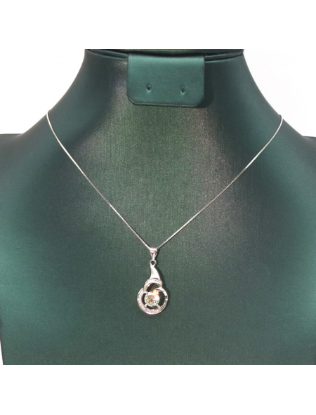 Irregular water drop round mosan Pendant