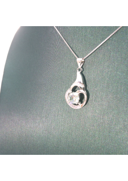 Irregular water drop round mosan Pendant