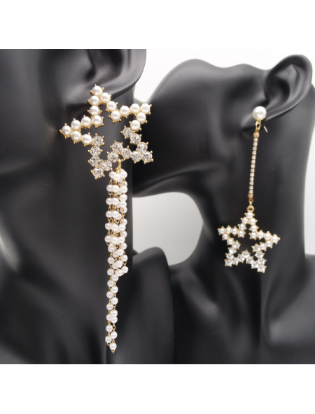 Star AB long tassel ear stud