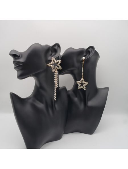 Star AB long tassel ear stud