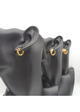 Gold simple ear stud set