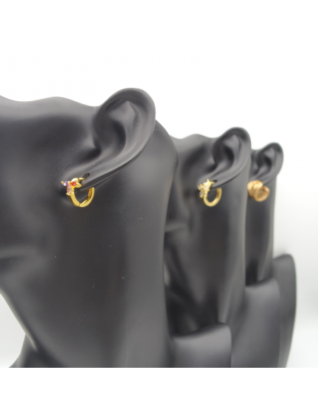 Gold simple ear stud set