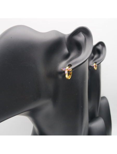 Gold simple ear stud set