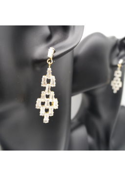 Gold crucifix earrings