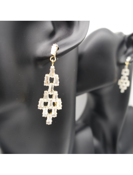 Gold crucifix earrings