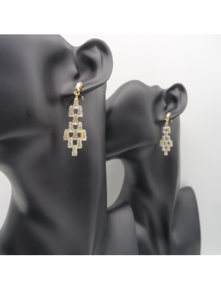 Gold crucifix earrings