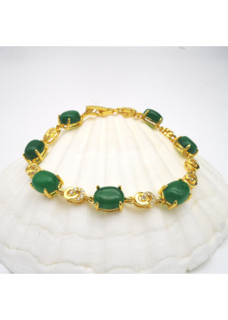 Gold emerald  bracelet