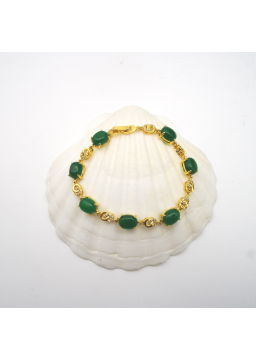 Gold emerald  bracelet