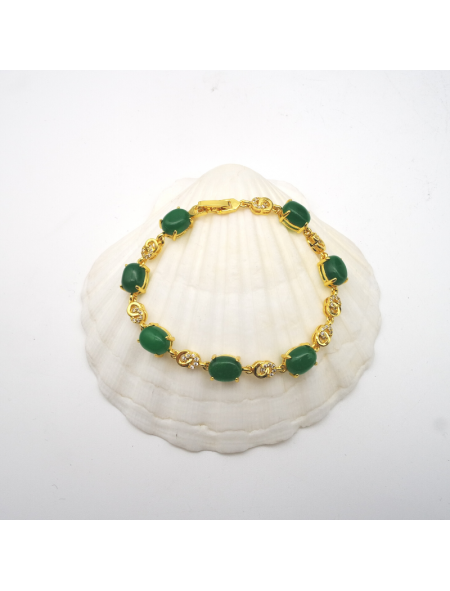 Gold emerald  bracelet