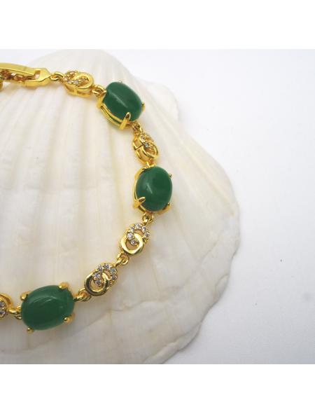 Gold emerald  bracelet