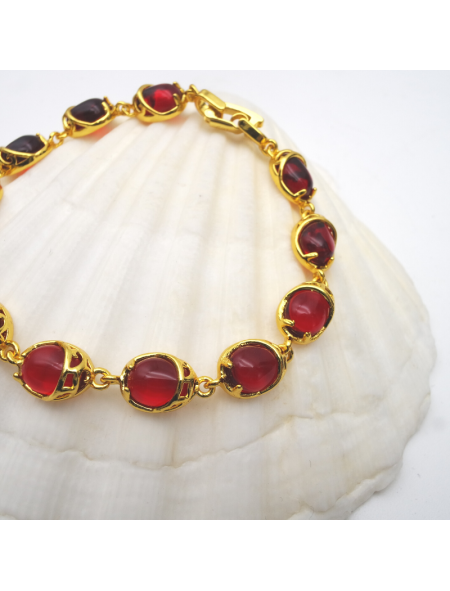 Gold oval bracelet