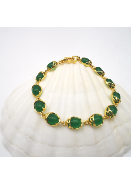 Gold oval bracelet