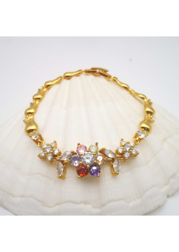 Colorful flower bracelet